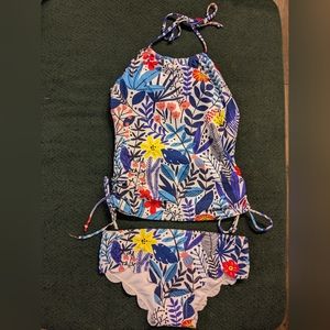 NWOT Rad Swim Hallie Halter Tankini Set
